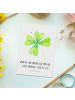 Mr. & Mrs. Panda Wanddeko Blume Kleeblatt mit Spruch in Weiß