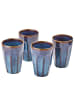 Butlers Latte Macchiato Tasse BERGAMO 6er-Set in Blau