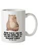 Mr. & Mrs. Panda Riesenkaffeetasse Katze Sitzen mit Spruch in Weiß