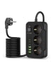 TechProtect PC3X6 Steckdosenleiste USB-A/C 200cm