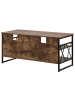Beliani TV-Schrank CARLISLE in Braun/Schwarz - (W) 120 x (H) 57 x (L) 51 cm