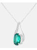 Diamant L'éternel Halskette mit Anhänger aus 375 Weißgold mit Diamant mit Smaragd