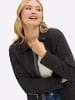 sheego Shirtjacke in schwarz-gemustert