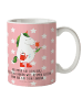 Mr. & Mrs. Panda Kaffeetasse Einhorn Gärtner mit Spruch in Rot Pastell