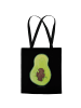 Mr. & Mrs. Panda Leinentasche Avocado Kern ohne Spruch in Schwarz