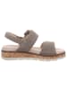 Caprice Keilsandalette in taupe