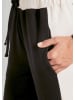 GOLDNER Kurzgröße:  Sportive, bequeme Stoffhose aus Viskose in schwarz / beige