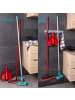 Intirilife Besenhalter Gerätehalter zum Bohren Wandhalter Organizer 42.5x11.5x6.5 in Grau