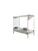 58 aufm Kessel HIMMELBETT Katerína 208x191x98 aus Massivholz in Weiß