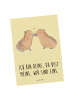 Mr. & Mrs. Panda Grußkarte Capybara Liebe mit Spruch in Gelb Pastell