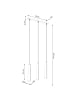 Nice Lamps Pendelleuchte NEBULA 3L Schwarz H 23
