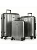FERGÉ Koffer-Set Hartschale 3 teilig Koffer Set CANNES TSA-Schloß Graphit in schwarz