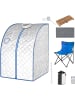 COSTWAY 3L Mini Dampfsauna mit Fernbedienung in Silber