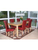 MCW 2er-Set Esszimmerstuhl Lecce II, Rot, helle Beine