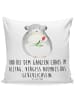 Mr. & Mrs. Panda Kopfkissen Chinchilla Blume mit Spruch in Weiß