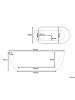 Beliani Freistehende Badewannen NEVIS in Weiß/Silber - (W) 80 x (H) 59 x (L) 170 cm