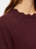 Vila Strickkleid Rundhals Langarm Zeitloses Design in Rot