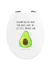 Mr. & Mrs. Panda WC Sitz Avocado Glücklich mit Spruch in Weiß
