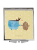 Mr. & Mrs. Panda Handtaschenspiegel quadratisch Kaffee Bohne ohn... in Gelb Pastell