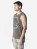 KOROSHI Herren baumwolle print tanktop in grau