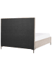 Beliani Doppelbett SEZANNE in Beige/Grau/Schwarz - (W) 170 x (H) 142 x (L) 215 cm