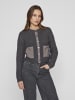 Vila Strickjacke in Dark Grey Melange