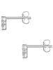 Glanzstücke München Ohrstecker Quadrat aus Sterling Silber mit Zirkonia in silber