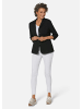GOLDNER Blusenblazer Leichte Blusenjacke in Seersucker-Qualität in schwarz