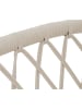MCW 2er-Set Gartenstuhl Q38 Seilgeflecht, Gestell hellgrau, Polster creme
