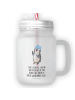 Mr. & Mrs. Panda Trinkglas Mason Jar Pinguin Duschen mit Spruch in Transparent