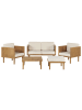 Beliani 5-tlg Sitzgruppe BARATTI in Braun/Beige