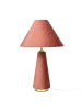 relaxdays Tischlampe in Pink/ Gold - (H)47 x Ø 30 cm