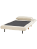 Beliani Schlafsofa SETTEN in Weiß/Braun - (W) 104 x (H) 82 x (L) 90 cm