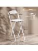 HOMCOM Barhocker-37L x 45B x 87H cm-Weiß