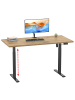 VCM  Schreibtisch verstellbar Lona 110x80 sw in Honig-Eiche