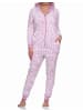 NORMANN Schlafanzug Eteiler Jumpsuit Overall Coralfleece Animal Look - 76714 in pink