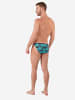 HOM Minislip Tanga Briefs Funky Style in blue print