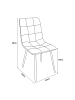 en.casa Esszimmerstuhl Lexnitz 2er Set in Dunkelblau (H)89cm (B)44cm (T)45cm