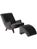 58 aufm Kessel Sessel Kajsa 71x80x101 Bezug Samtvelours Buche nussbaum/schwarz