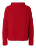 SELECTED FEMME Gemütlicher Strickpullover mit Rollkragen und Seitenschlitz in Rot