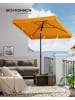 SONGMICS Sonnenschirm Sheld in Orange - (D)200 x (H)125 cm