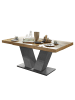 58 aufm Kessel ESSTISCH ausziehbar Elena 160x90x76 Graphit/Plankeneiche