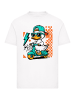 F4NT4STIC T-Shirt Coole Ente auf Roller in weiß