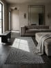 KADIMA DESIGN Teppich Outdoor Geometrisch pflegeleicht Balkon Terrasse Outdoor in Anthrazit