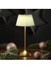 MARELIDA LED Tischlampe mit Schirm aufladbar dimmbar 3 Lichtfarben H: 30,5cm creme
