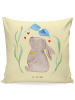 Mr. & Mrs. Panda Dekokissen Hase Blume ohne Spruch in Gelb Pastell