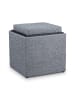relaxdays Sitzhocker in Dunkelgrau - (B)40,5 x (H)42x (T)40,5 cm