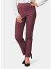 GOLDNER Kurzgröße:  Elegante Stretchhose mit Schlupfbund in bordeaux