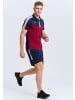 erima Squad Poloshirt in new navy/bordeaux/silver grey