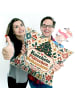 Mr. & Mrs. Panda Kissen Weihnachtskissen verspielt Design mit Sp... in Weiß